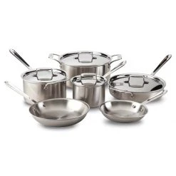 Cheap ❤️ All-Clad D5 Brushed Stainless Steel Cookware Set | 10-Piece ✨
