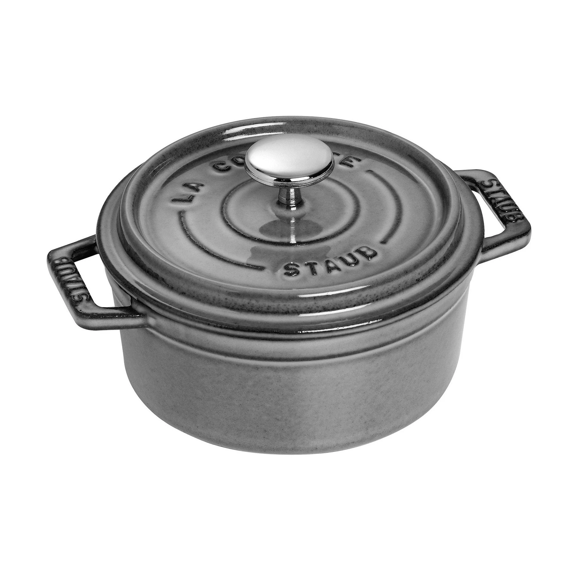 Promo ⭐ Staub 0.5 Qt. Round Cocotte/Dutch Oven | Graphite Grey ❤️ 15 Promo ⭐ Staub 0.5 Qt. Round Cocotte/Dutch Oven | Graphite Grey ❤️