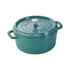 Cheap ???? Staub 4 Qt. Round Cocotte/Dutch Oven | Turquoise ????