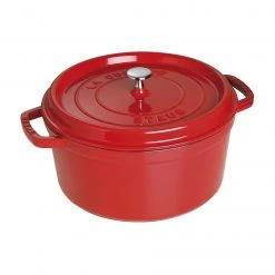 Hot Sale ✔️ Staub 7 Qt. Round Cocotte/Dutch Oven | Cherry Red ????