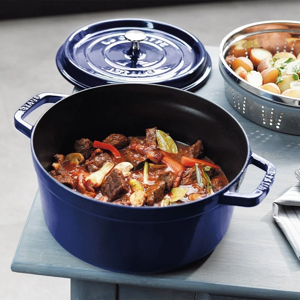 Buy ???? Staub 7 Qt. Round Cocotte/Dutch Oven | Dark Blue ???? 16 Buy ???? Staub 7 Qt. Round Cocotte/Dutch Oven | Dark Blue ???? - Image 2