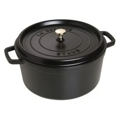 Discount ❤️ Staub 9 Qt. Round Cocotte/Dutch Oven | Matte Black ????