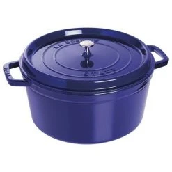 Deals ???? Staub 9 Qt. Round Cocotte/Dutch Oven | Dark Blue ????