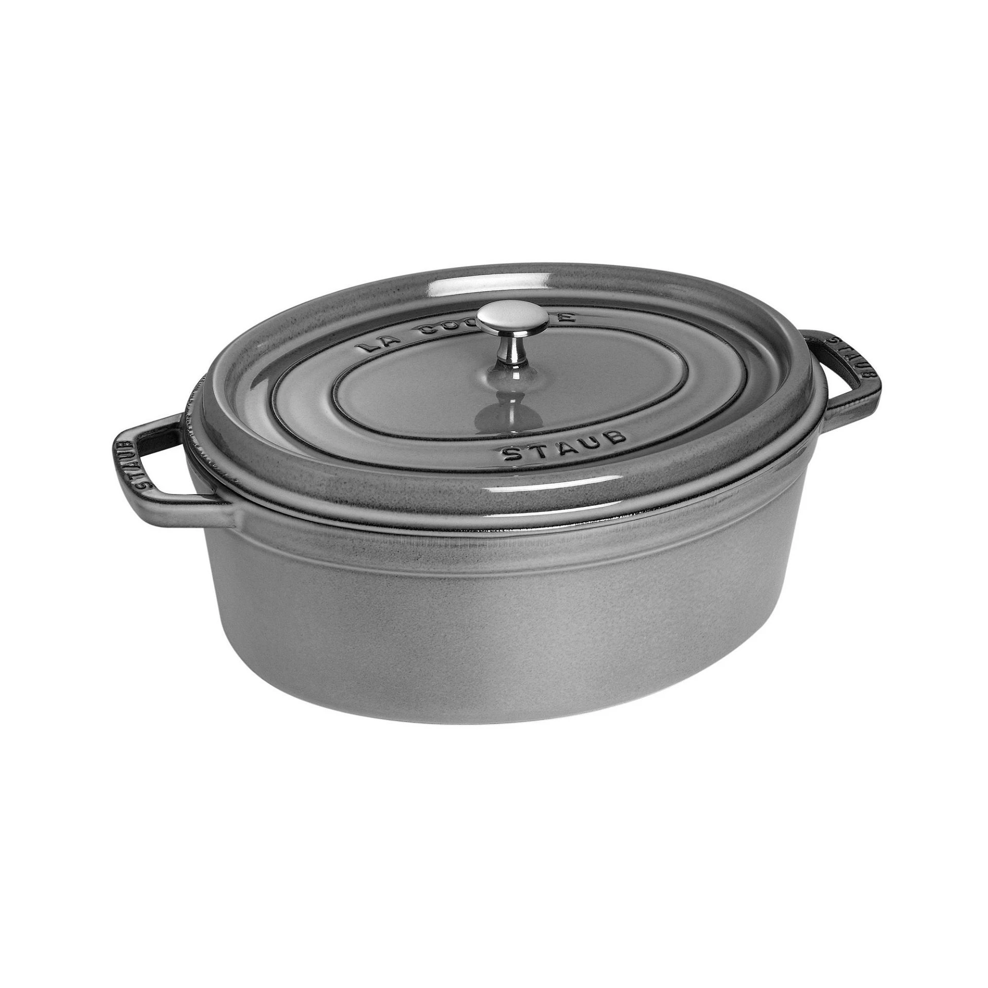 Outlet ???? Staub 7 Qt. Oval Cocotte/Dutch Oven | Graphite Grey ???? 15 Outlet ???? Staub 7 Qt. Oval Cocotte/Dutch Oven | Graphite Grey ????