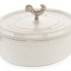 Flash Sale ???? Staub 5.75 Qt. Oval Coq Au Vin Cocotte/Dutch Oven | White ???? -Le Creuset Shop 1123102 staub coq aus vin cocotte white