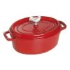Flash Sale ???? Staub 5.75 Qt. Oval Coq Au Vin Cocotte/Dutch Oven | Cherry Red ????