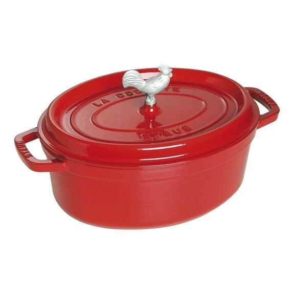 Flash Sale ???? Staub 5.75 Qt. Oval Coq Au Vin Cocotte/Dutch Oven | Cherry Red ???? 15 Flash Sale ???? Staub 5.75 Qt. Oval Coq Au Vin Cocotte/Dutch Oven | Cherry Red ????