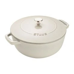 Flash Sale ???? Staub 3.75 Qt Essential French Oven | White Truffle ⌛