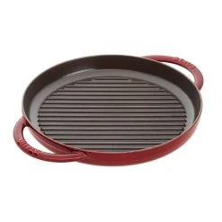 Deals ❤️ Staub 10" Round Double Handle Pure Grill | Grenadine ????