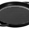 Flash Sale ???? Staub 10" Cast Iron Pure Grill Pan | Matte Black ⌛ -Le Creuset Shop 1203023 pure grill black