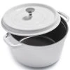 Promo ???? Staub 5 Qt Tall Cocotte | White ???? -Le Creuset Shop 12502402