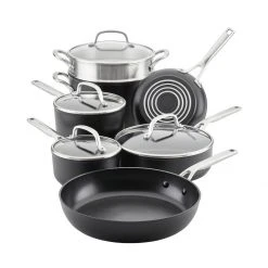 Buy ✔️ KitchenAid Non-Electrics KitchenAid Hard Anodized Induction Cookware Set | 11-Piece ⭐