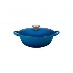 Best deal ???? Le Creuset 1.5 Qt. Enameled Cast Iron Chef's Oven With Stainless Steel Knob | Marseille Blue ❤️