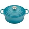 Brand new ⌛ Le Creuset 5.5 Qt. Round Signature Cast Iron Dutch Oven With Stainless Steel Knob | Caribbean Blue ???? 1 Brand new ⌛ Le Creuset 5.5 Qt. Round Signature Cast Iron Dutch Oven With Stainless Steel Knob | Caribbean Blue ???? -Le Creuset Shop 2617ss