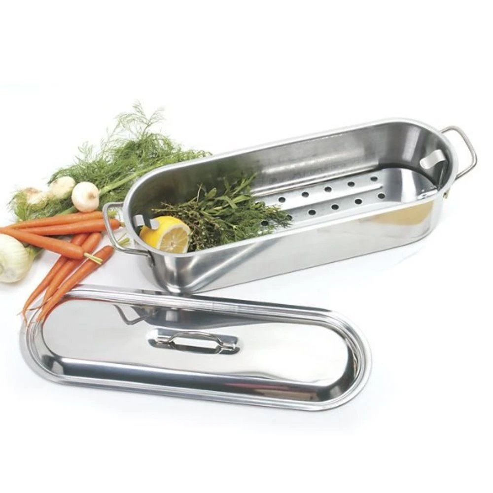 Outlet ⌛ Norpro 18 Inch Stainless Steel Fish Poacher ❤️ 6 Outlet ⌛ Norpro 18 Inch Stainless Steel Fish Poacher ❤️ - Image 2