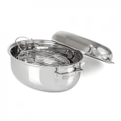 Best Sale ???? Viking 3-Ply 3-in-1 Stainless Steel 8.5-Quart Oval Roaster ????
