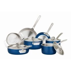 Cheap ???? Viking Multi Ply Stainless 11-Piece Cookware Set | Blue ????