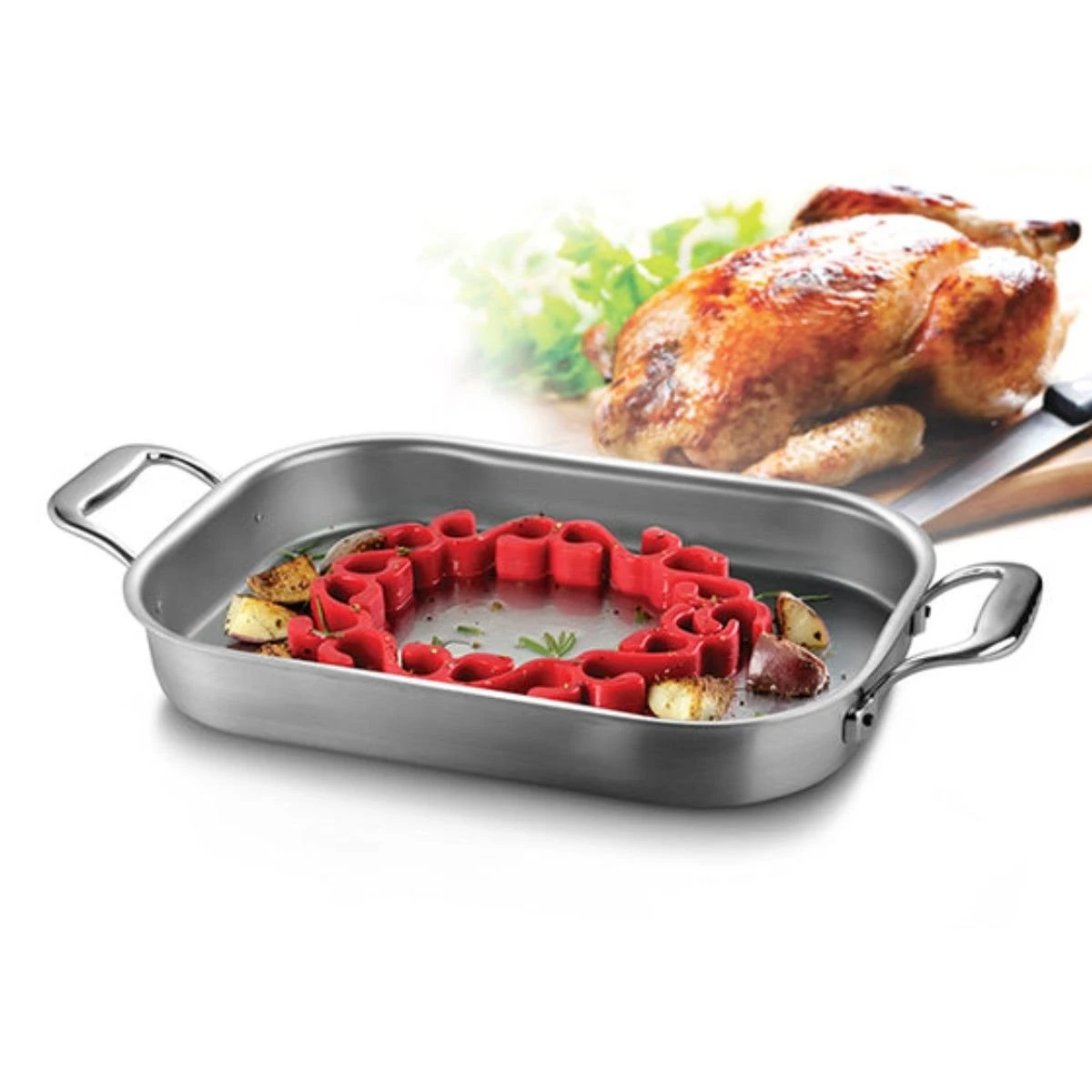 Promo ???? Prepara Silicone Meat Rack | Red ✔️ 4 Promo ???? Prepara Silicone Meat Rack | Red ✔️ - Image 2