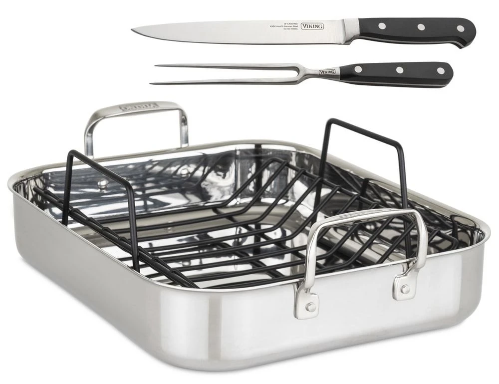 Best reviews of ???? Viking 16" Stainless Steel Roasting Pan W/Bonus Carving Set ???? 3 Best reviews of ???? Viking 16" Stainless Steel Roasting Pan W/Bonus Carving Set ????