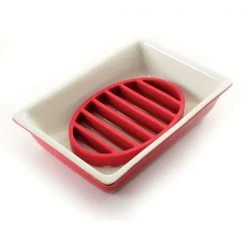 Brand new ???? Norpro Silicone Roasting Rack | 9" X 6" ???? -Le Creuset Shop 405 norpro s red silicone roasting rack 9x6