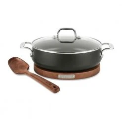 Discount ???? All-Clad HA1 Nonstick Dutch Oven With Acacia Wood Trivet & Spoon | 6 Qt. ????