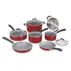 Discount ⌛ Cuisinart Advantage Ceramica XT 11-Piece Cookware Set | Red ????