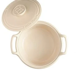 Outlet ???? Emile Henry 4-Quart Sublime Stewpot | Creme ???? 10 Outlet ???? Emile Henry 4-Quart Sublime Stewpot | Creme ???? -Le Creuset Shop 554740 sublime dutch oven top open