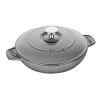 Discount ???? Staub 24 Oz Round Covered Braiser | Graphite Grey ???? -Le Creuset Shop 872078003746 1