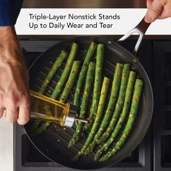 Top 10 ???? KitchenAid Non-Electrics KitchenAid 10.25" Stainless Steel 3-Ply Round Grill Pan | Nonstick ???? -Le Creuset Shop 91dtsty hol. ac sl1500