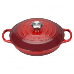 Buy ✨ Le Creuset 2.25 Qt. Signature Enameled Cast Iron Braiser With Stainless Steel Knob | Cerise/Cherry Red ????