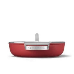 Top 10 ???? SMEG 4 Qt. Nonstick Deep Pan With Lid | Red ???? -Le Creuset Shop ckfd2811rdm 5