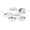 Best reviews of ✨ Cuisinart Matte White Stainless Steel Cookware Set | 11-Piece ⌛ -Le Creuset Shop cuisin 11 piece