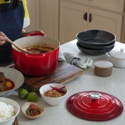 Budget ???? Le Creuset 5.25 Qt. Signature Deep Oven | Cerise ???? -Le Creuset Shop do cerise ls