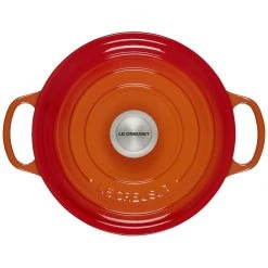 Coupon ???? Le Creuset 5.25 Qt. Signature Deep Oven | Flame ???? -Le Creuset Shop do flame 3