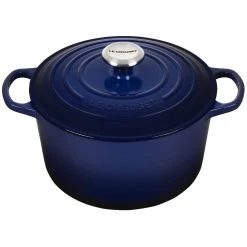Best Sale ✔️ Le Creuset 5.25 Qt. Signature Deep Oven | Indigo Blue ????