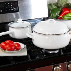 Top 10 ???? Golden Rabbit Enamelware 4 Qt. Dutch Oven | White ⌛ -Le Creuset Shop dutchovenwhitelifestyle