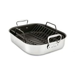 Deals ???? All-Clad Nonstick Roaster With Rack | Large - 16" X 13" ????