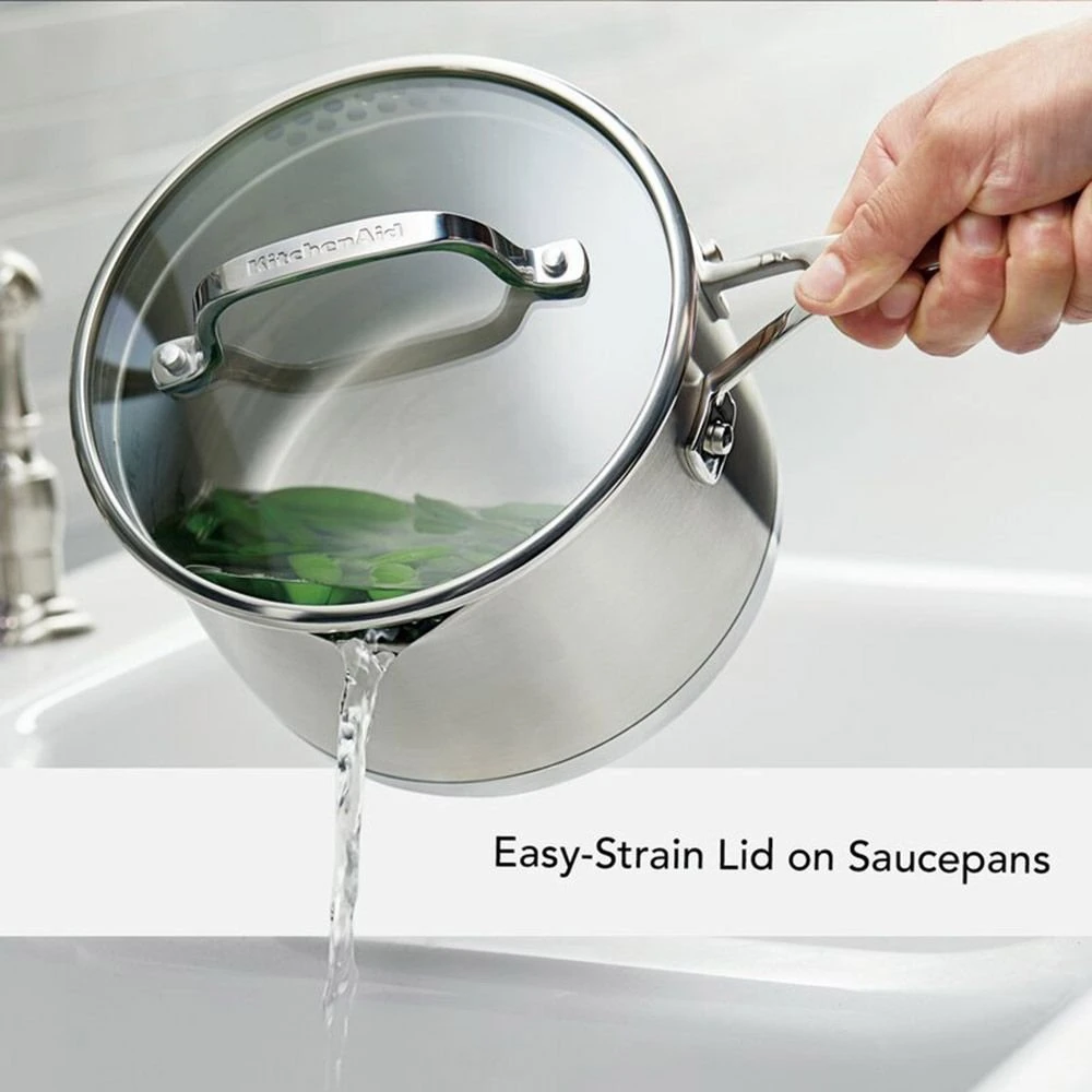 Outlet ???? KitchenAid Non-Electrics KitchenAid Stainless Steel 3-Ply Cookware Set | 11-Piece ❤️ 10 Outlet ???? KitchenAid Non-Electrics KitchenAid Stainless Steel 3-Ply Cookware Set | 11-Piece ❤️ - Image 8