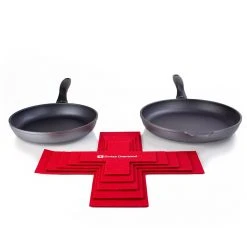Wholesale ✨ Swiss Diamond | HD 2-Piece Fry Pan Set + Pan Protectors ???? -Le Creuset Shop ekb 602pp angle 1