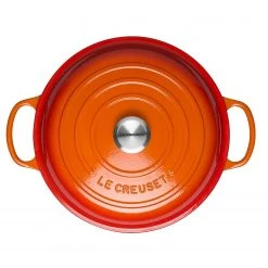 Wholesale ???? Le Creuset 2.25 Qt. Signature Enameled Cast Iron Braiser With Stainless Steel Knob | Flame Orange ???? 11 Wholesale ???? Le Creuset 2.25 Qt. Signature Enameled Cast Iron Braiser With Stainless Steel Knob | Flame Orange ???? -Le Creuset Shop flame main 3