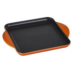 Top 10 ???? Le Creuset 9.5" Square Signature Enameled Cast Iron Griddle Pan | Flame Orange ????