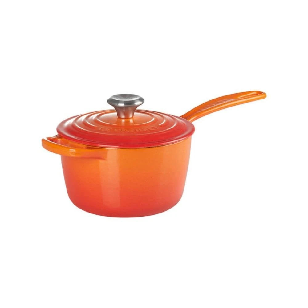 Outlet ⌛ Le Creuset 5-Piece Signature Cookware Set With Stainless Steel Knobs | Flame Orange ???? 4 Outlet ⌛ Le Creuset 5-Piece Signature Cookware Set With Stainless Steel Knobs | Flame Orange ???? - Image 2
