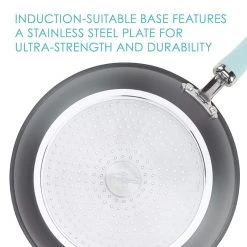 New ???? Rachael Ray 11-Piece Hard Anodized Cookware Set | Light Blue ???? -Le Creuset Shop hardblue3