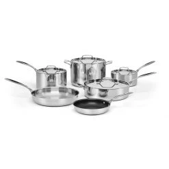 Promo ???? Cuisinart Custom-Clad 5-Ply Stainless Steel Cookware Set | 10-Piece ????