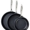 Budget ???? Kyocera Ceramic Non-Stick 3pc Fry Pan Set - 8", 10" & 12" ???? -Le Creuset Shop kyocera ceramic non stick 3pc fry pan set cfp3pcset