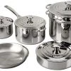 Best deal ???? Le Creuset 10-Piece Cookware Set | Tri-Ply Stainless Steel ⌛ -Le Creuset Shop lecreu stainless 10pc set ssp14105 compressed 1