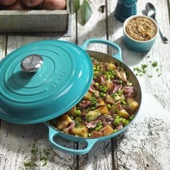 Outlet ???? Le Creuset 2.25 Qt. Signature Enameled Cast Iron Braiser With Stainless Steel Knob | Caribbean Blue ???? 12 Outlet ???? Le Creuset 2.25 Qt. Signature Enameled Cast Iron Braiser With Stainless Steel Knob | Caribbean Blue ???? -Le Creuset Shop lifecar1