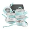 Top 10 ⌛ Rachael Ray 13-Piece Enameled Cookware Set | Light Blue Shimmer ???? -Le Creuset Shop lightbluecook11