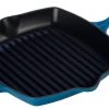 Cheapest ✔️ Le Creuset 10.25" Square Signature Cast Iron Grill Skillet | Marseille Blue ???? -Le Creuset Shop ls2021 2659 le creuset signature square skillet grill marseille blue