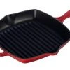 Best Sale ???? Le Creuset 10.25" Square Signature Cast Iron Grill Skillet | Cerise/Cherry Red ⌛ -Le Creuset Shop ls2021 2667 le creuset cerise cherry red 10 inch signature square skillet grill